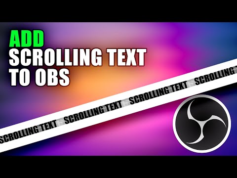 HOW TO ADD SCROLLING TEXT TO OBS. #obs #scrollingtext #obstutorials