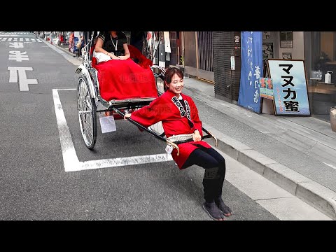 A Day in Life of Traditional Rickshaw Puller in Japan