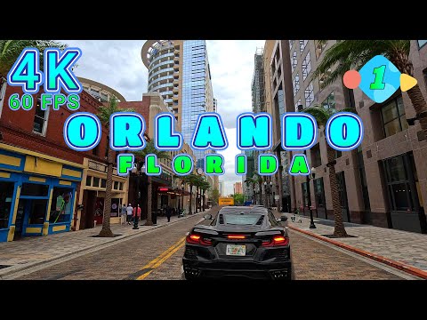 Orlando Drive during a Thunderstorm Part 1/4, Florida USA 4K-UHD