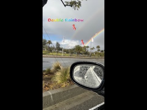 Rainy drive in Santa Monica ended with double rainbow! Low-fi rain vibes