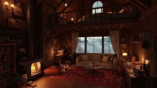 Cozy Cabin Ambience: Rain Sounds and Crackling Fireplace for Sleep, Study, and Relax