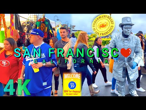 Pier 39 to Ghirardelli Chocolate Part 2, San Francisco California USA 4K - UHD