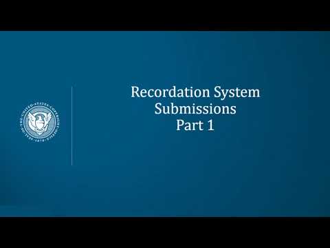 Recordation System Tutorial: Submissions (Part 1)