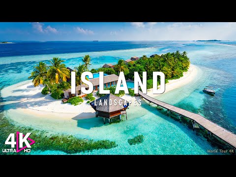 Island 4K Amazing Aerial Film - Relaxing Piano Music - Scenic Relaxation (4K UHD video)