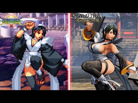 Samurai Shodown - All Character Designs Comparison - (Samurai Shodown VI vs Samurai Shodown 2019)