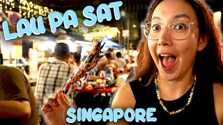 Our FIRST TIME in Singapore! Exploring Lau Pa Sat Night Market!