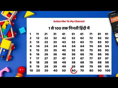 Ginti | Counting from 1 to 100 in Hindi | Numbers 1 to 100 for Kids | Ginti 1 se 100 Tak | 42