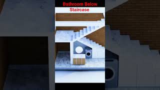 Bathroom Below Staircase ll Jeene Ke Niche Toilet Kaise Banaye ll #staircase #youtubeshorts