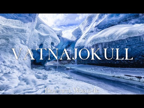 Vatnajokull 4K - Winter Majesty Glacial Caves and Icelandic Icefields - Relaxing Piano Music