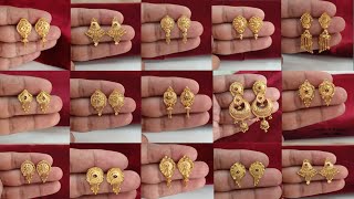 Latest Hallmark Gold Earrings Designs With Weight & Price 2024 || trendy gold earrings designs || 😍😍