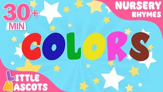 🌈Color Song✨ + Head Shoulder Knees & Toes + more Little Mascots Nursery Rhymes & Kids Songs