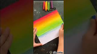 oil pastel scenery drawing | oilpastel drawing step by step |123 go | #shorts