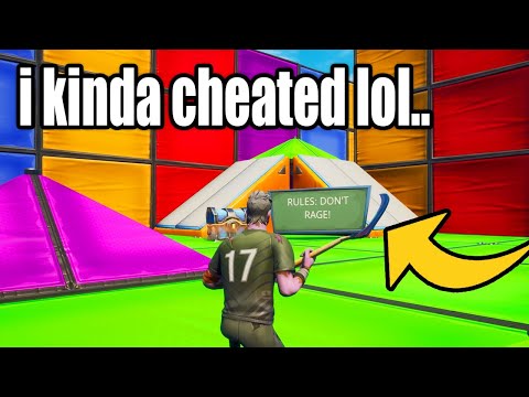 I CHEATED on this 100 LEVEL DEATHRUN.. (Fortnite Creative)