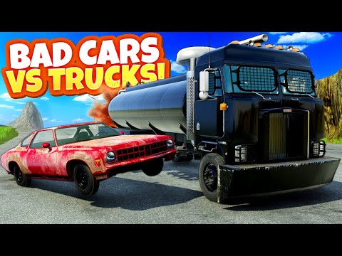 RUSTY OLD CARS VS ARMORED TRUCKS On a Mountain in BeamNG Drive Mods!