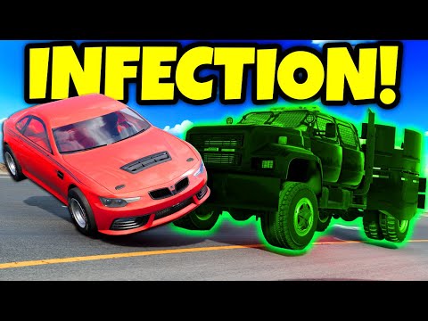 Random Car ZOMBIE INFECTION Hide and Seek is CRAZY in BeamNG Drive!