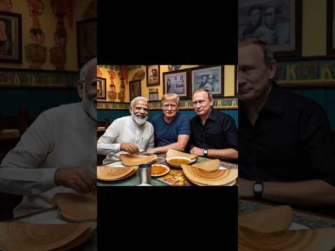 "Donald Trump, Vladimir Putin & Narendra Modi Enjoying Dosa at a Chennai Restaurant!"