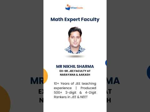 Mr Nikhil Sharma | Math Expert Faculty | 10+ Years of JEE teaching experience - Intro Video