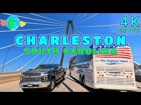 Charleston Drive on a Beautiful Day Part 6/6, South Carolina USA 4K-UHD