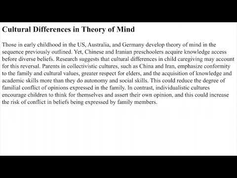 Ch. 8 Theory of Mind