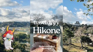 travel diary | Hikone ☃️ cute mascot Hikonyan~, Hikone Castle, Genkyuen Garden, Harbour