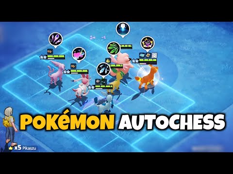 5 Eevee Combo Pokemon Autochess Gameplay | Chinese version - Pokémon Unite