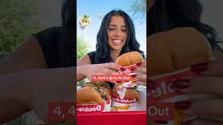 Eating 4, 4x4’s @ In-N-Out #food #shorts #mukbang #burger #innout