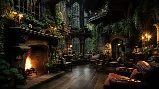 Cozy Old Castle Room with Rain & Fireplace Sounds - Rain Sounds Grow Happiness help to Sleep Well