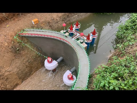 Construction of miniature Hoover hydroelectric power plant