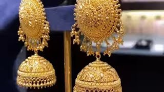 Latest New Design Gold Jhumka Collection 😍 2024||Gold Jhumka Design||Light Weight Gold Jhumka Design