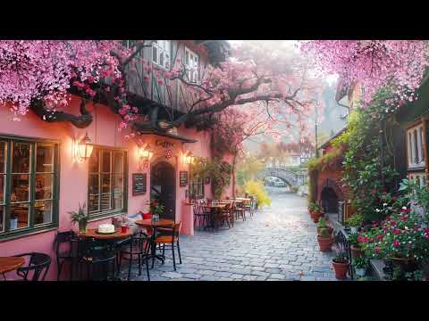 Cozy Coffee Shop with Romantic Ambience - Smooth Jazz Instrumental Music with Morning Spring Vibe