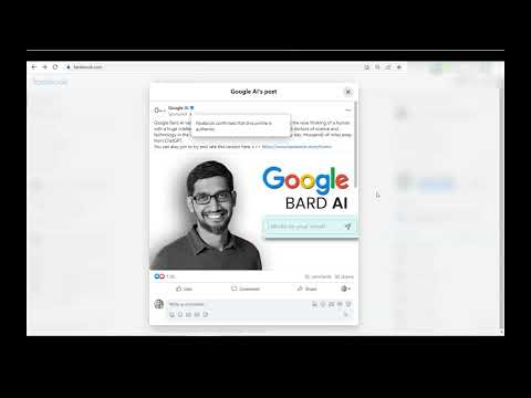 WARNING Fake Google Bard AI Facebook Pages