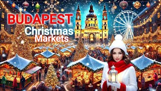 BUDAPEST 🎁✨️ CHRISTMAS MARKETS 2024 🎄 -Winter Magic in Europe 4K VIDEO