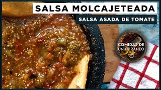 Salsa de Molcajete tatemada | Salsa asada de Chile de Árbol