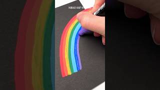 Rainbow Art in Black and White paper #art #painting #shorts