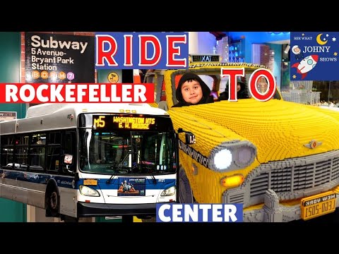 Johny Shows MTA Bus Ride To Rockefeller Center From Bryant Park Newly Designed Lego Store