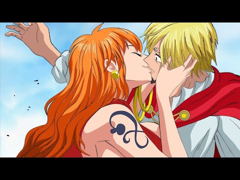 Nami finally kisses Sanji for the first time in One Piece