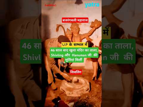 46 साल बाद खुला मंदिर का ताला, Shivling और  Hanuman जी  की मूर्तियां मिलीं #sambhal #shorts #upnews