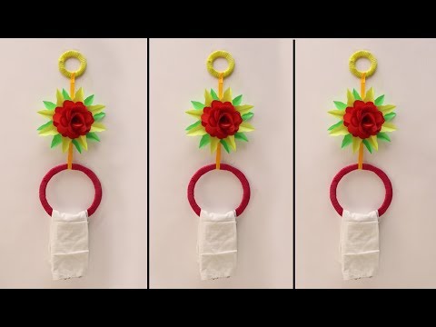 DIY Paper Craft Ideas - Wall Decoration Door - Simple Home Decor - Hanging Flower