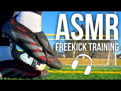 ASMR Freekick Training Session For Soccer / Football In Adidas Predator Elite