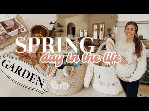 SPRING DAYS | vintage market shop with me haul, second trimester update, and Easter baskets!