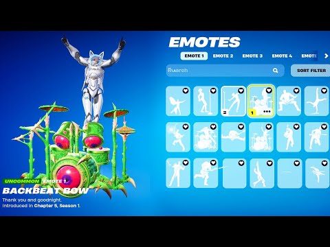 All Fortnite Dances & Emotes with Instruments(Windmill Stomp, Kick It, Hip Check, Fortnite Festival)