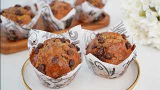 A very moist Banana Muffin that melts in your mouth with DIY muffin liners