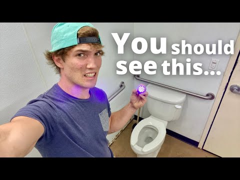 I BROUGHT A BLACKLIGHT INTO PUBLIC BATHROOMS