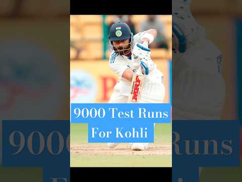 Virat Kohli Scored 9000 Runs in Test Cricket #nzvsind #viratkohli #cricketnews