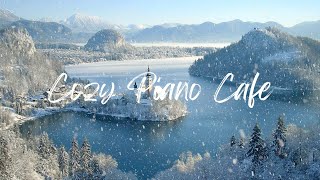 Winter Music for Focus, Sleep & Relaxation | Snowfall Sounds, Peaceful Scenic Lake & Chapel Views