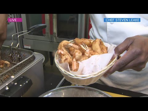 Chef Steven Leake shares battered shrimp recipe