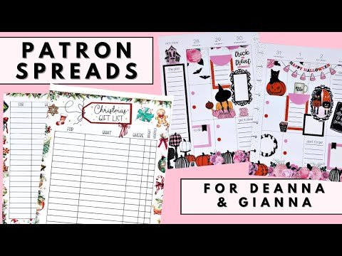 PLAN WITH ME | PATRON SPREADS FOR DEANNA & GIANNA | THE HAPPY PLANNER