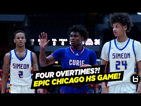 Four Overtime EPIC GAME! Chicago Public League Heavyweights Simeon v Curie! City Semis = Block Party