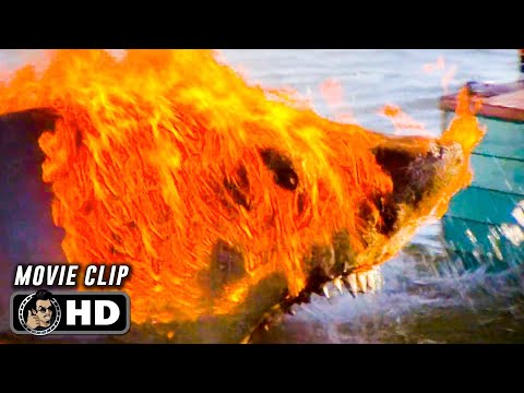 Shark On Fire Scene | JAWS 2 (1978) Movie CLIP HD