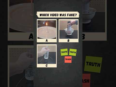 Can you spot the fake experiment? - 2 Truths & Trash S3E3R3 #shorts